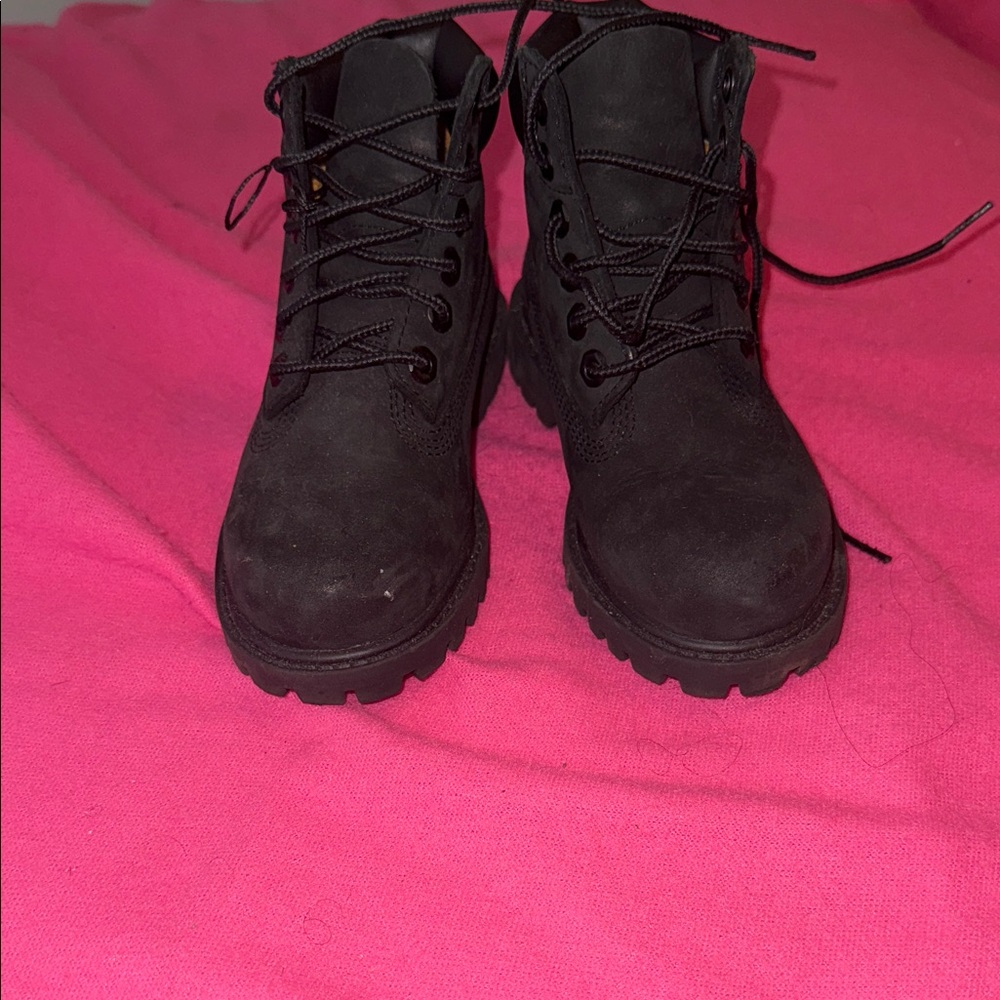 Timberland Kids Black Lace-Up Boots